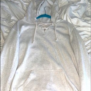 Laced up oversized jacket